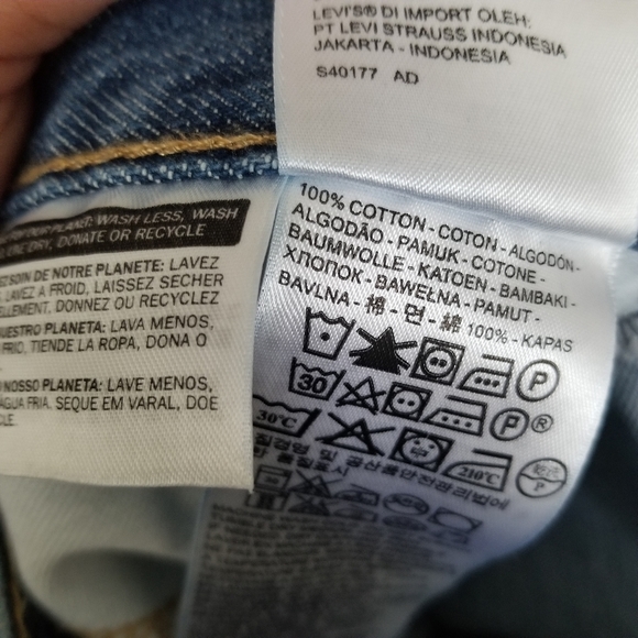 Levi's 505 Shorts High Rise Blue Medium Wash Denim Jean Shorts Size 29 - Picture 5 of 7